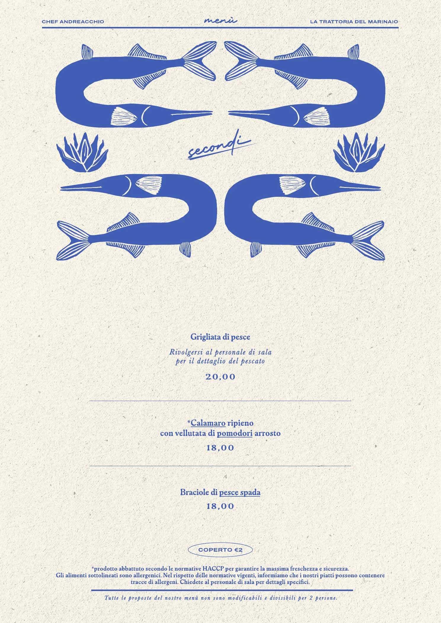 Menu del ristorante, pagina 5 di 12