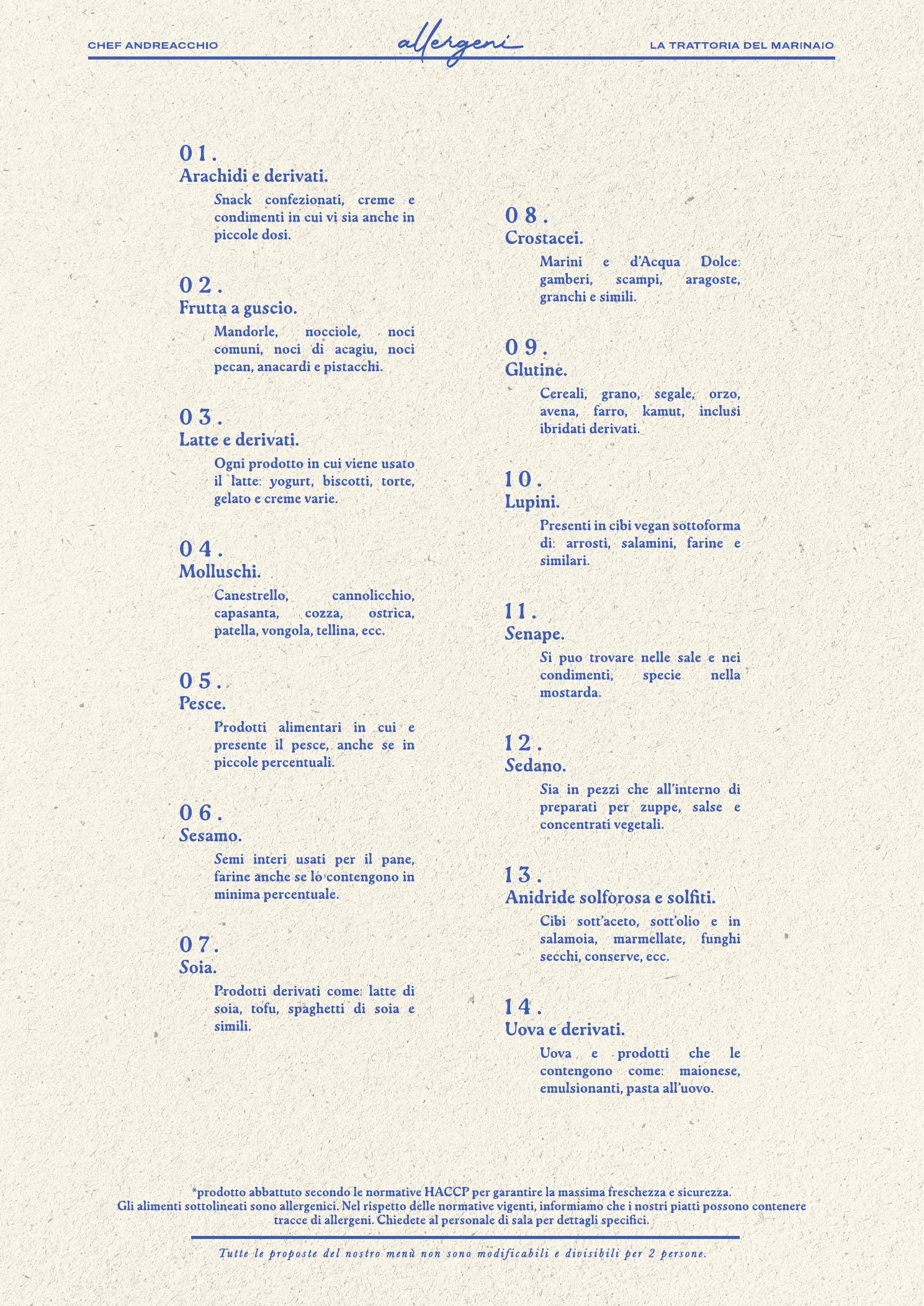 Menu del ristorante, pagina 8 di 12