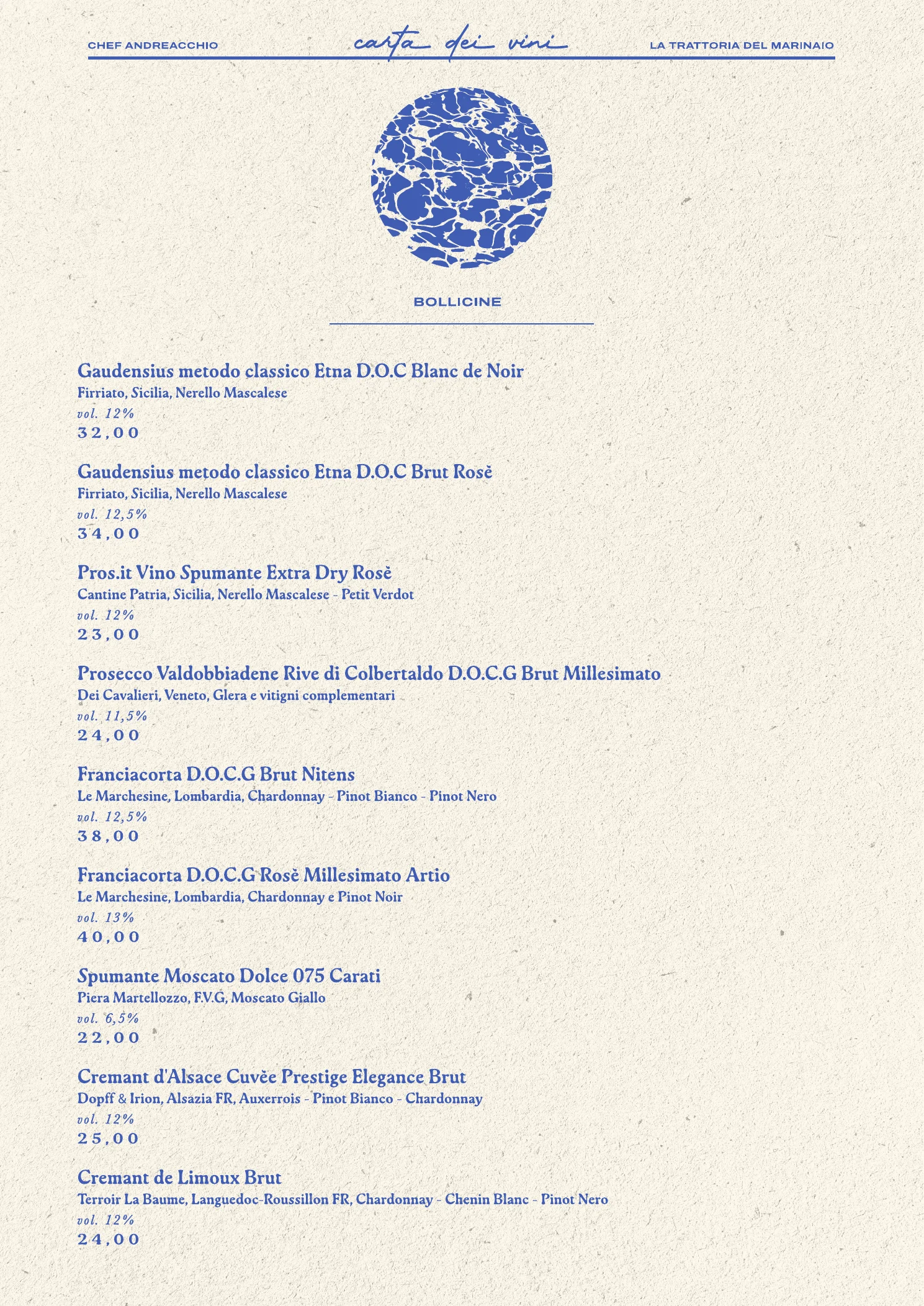 Menu del ristorante, pagina 9 di 12