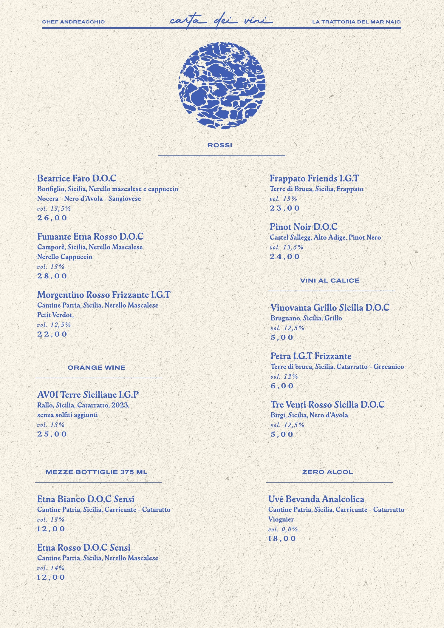 Menu del ristorante, pagina 12 di 12